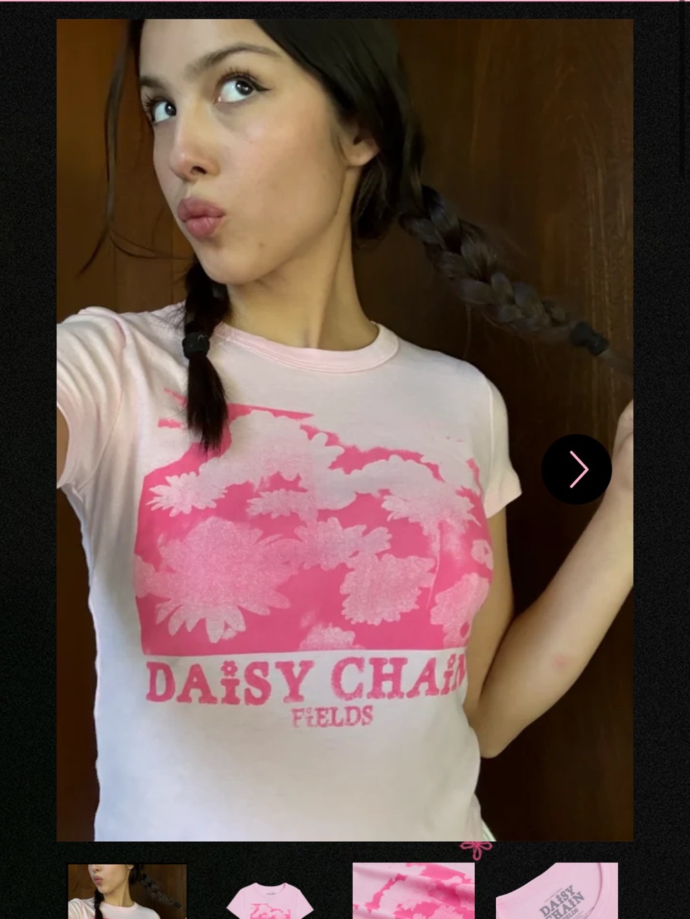 Daisy Chain Pink Graphic Tee - Picture 2 of 2